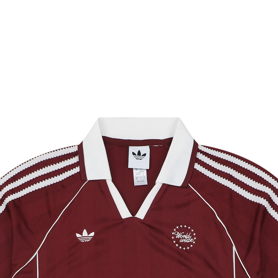 Adidas Originals Vintage Football Polo Jersey Red