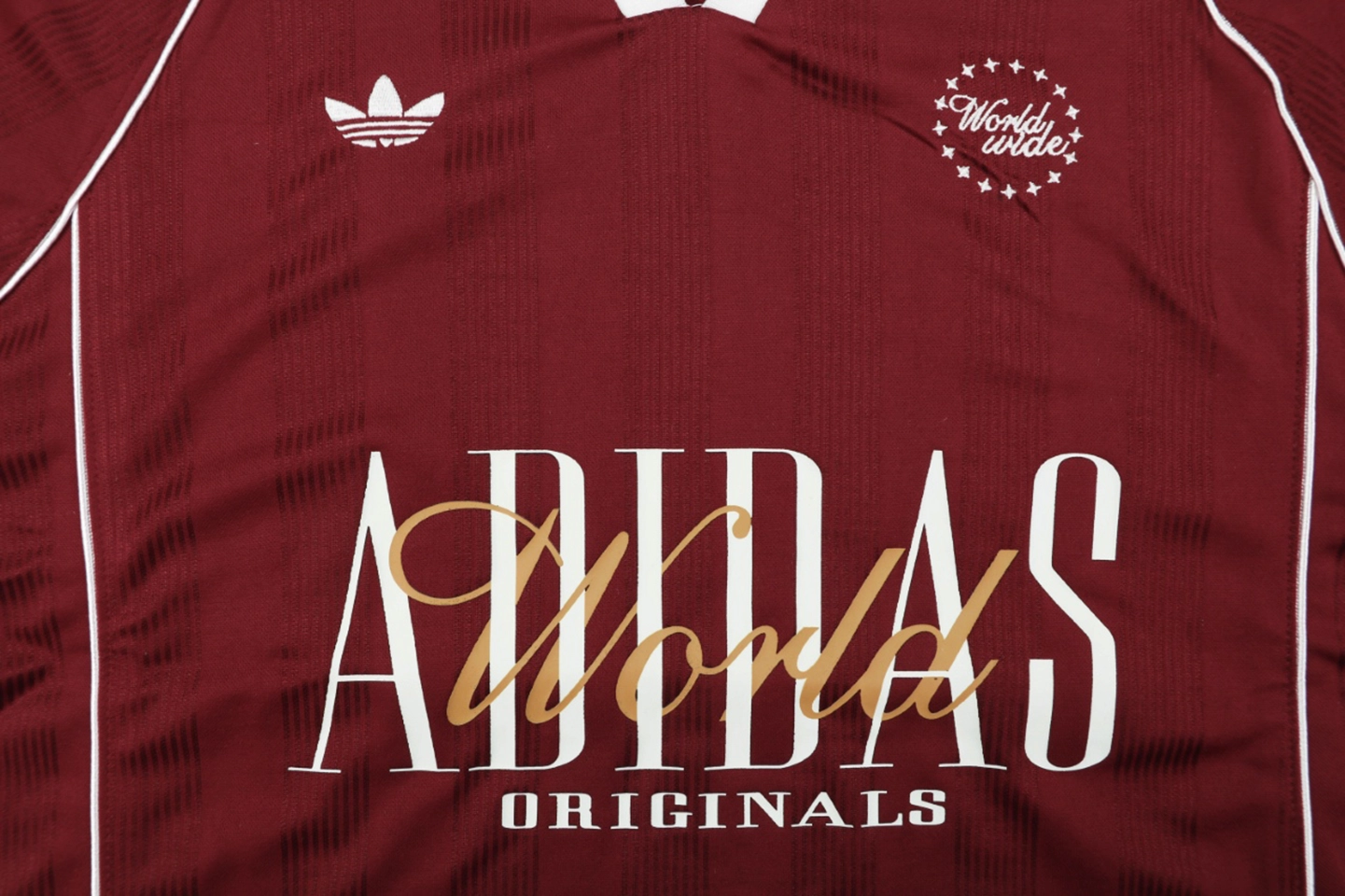 Adidas Originals Vintage Football Polo Jersey Red Front Brand