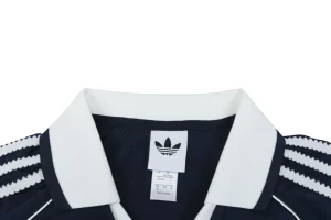 Adidas Originals Vintage Football Polo Jersey Navy Collar