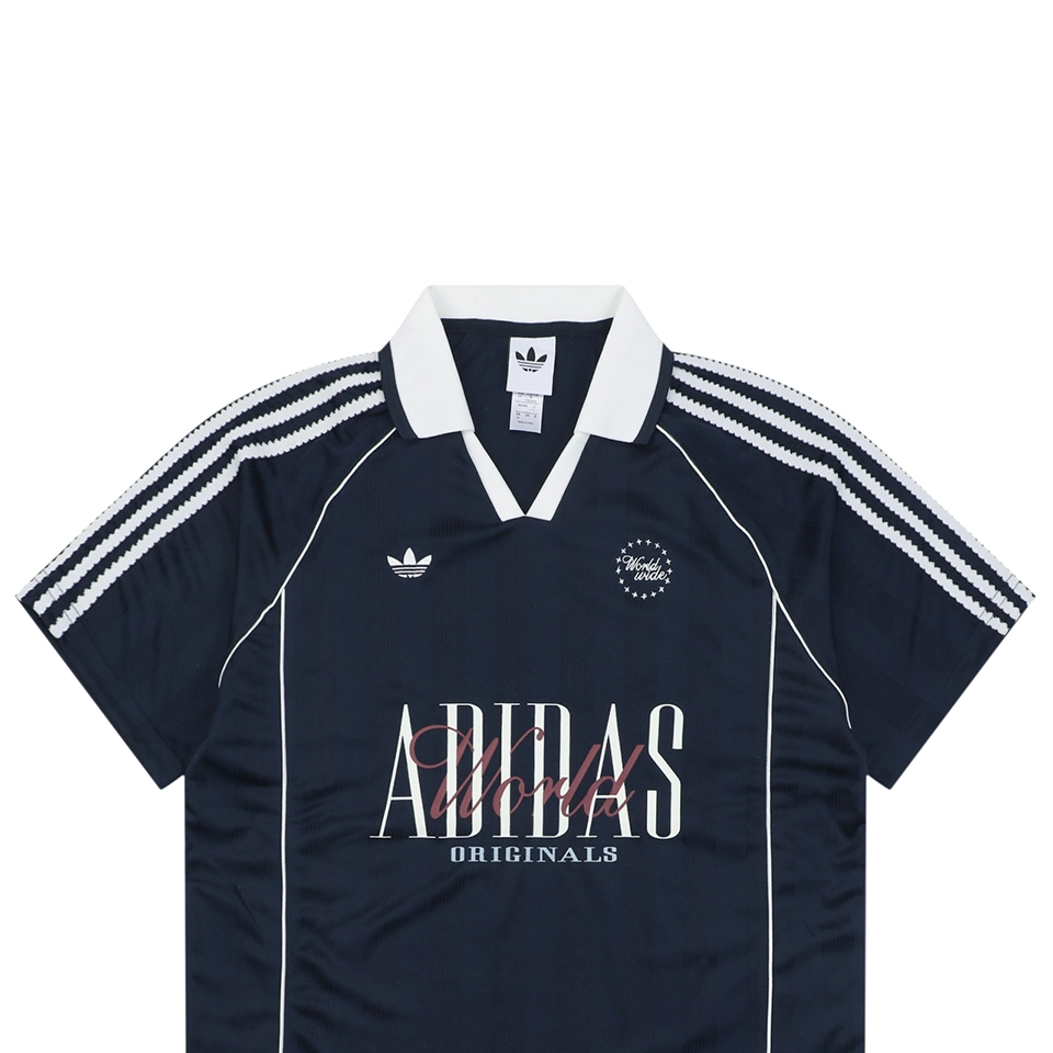 Adidas Originals Vintage Football Polo Jersey Navy