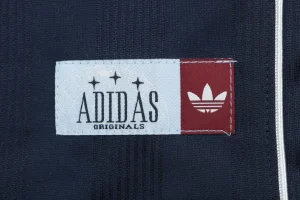 Adidas Originals Vintage Football Polo Jersey Navy Brand label