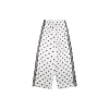 Ad Trefoil Polka Dot Wide-Leg Track Pants (White/Black/Blue)