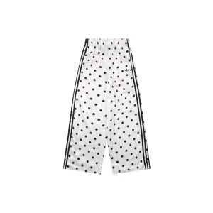 Adidas Trefoil Polka Dot Wide-Leg Track Pants White Front view