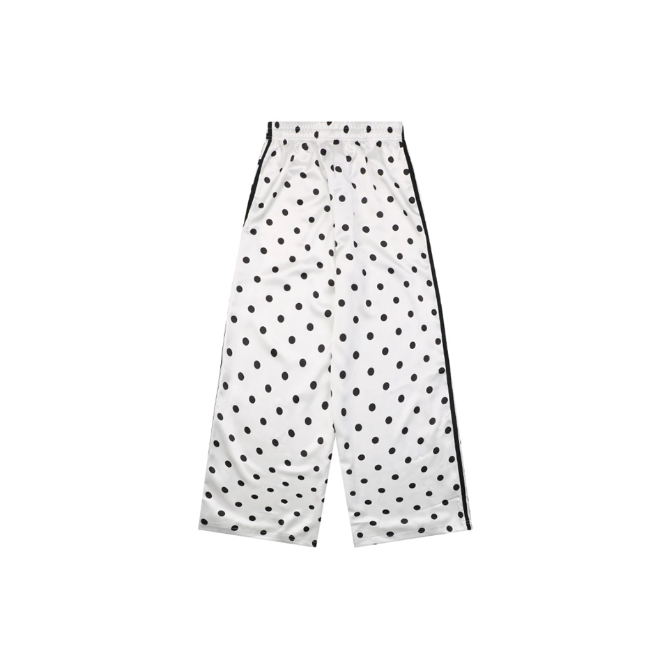 Adidas Trefoil Polka Dot Wide-Leg Track Pants White Back view