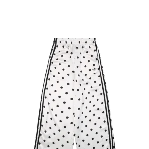 Adidas Trefoil Polka Dot Wide-Leg Track Pants White
