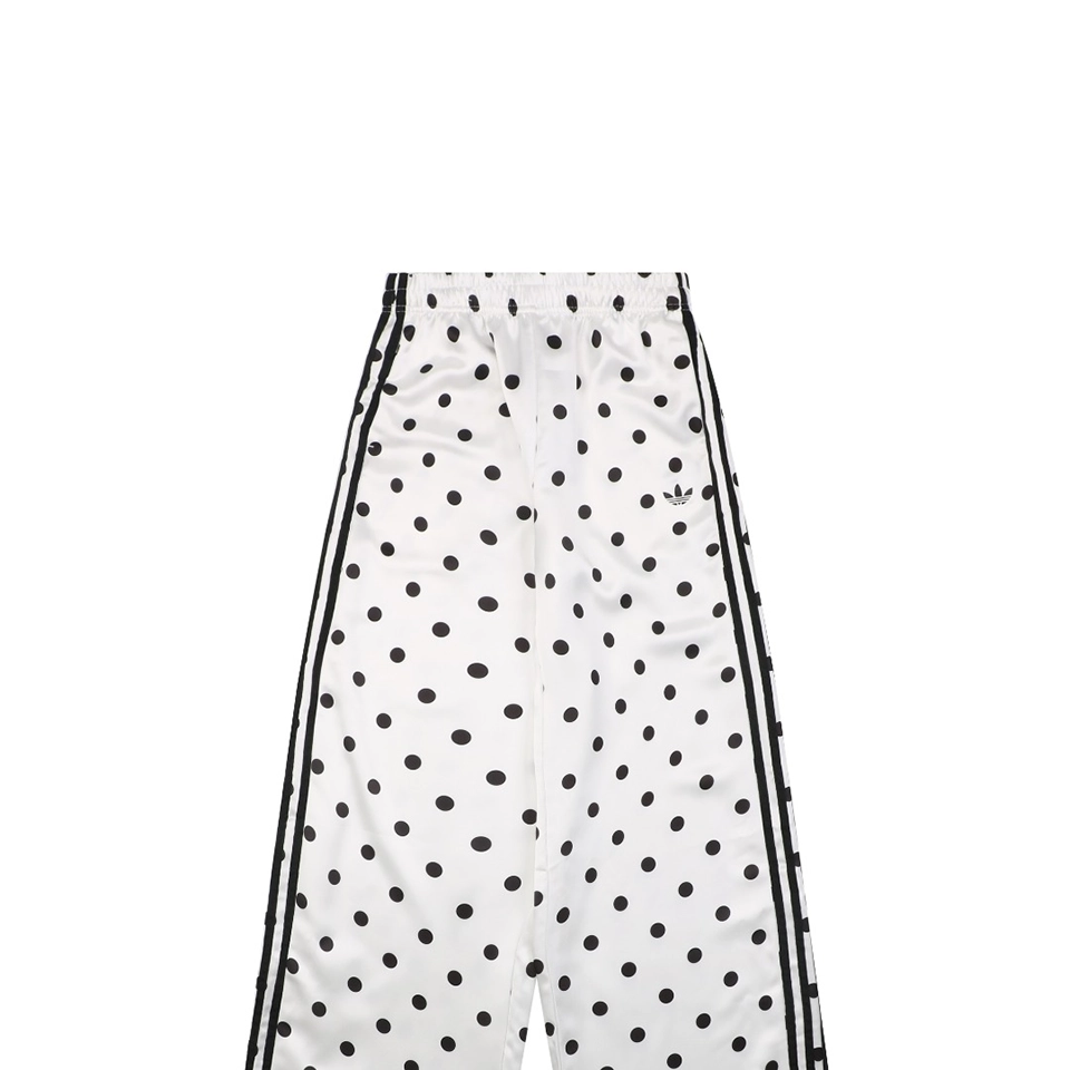 Adidas Trefoil Polka Dot Wide-Leg Track Pants White