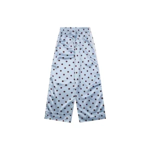 Adidas Trefoil Polka Dot Wide-Leg Track Pants Blue Back view