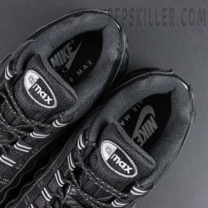 Nike Air Max 95 Big Bubble Black Carbon tongue and collar detail featuring mesh construction and classic Air Max branding