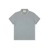 Ami Heart Logo Contrast Collar Polo T-Shirt (Grey/Black)