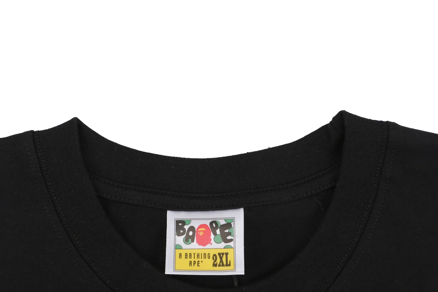 BAPE Flame Ape Head Graphic T-Shirt Collar