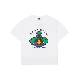 BAPE Owl & Baby Milo Graphic T-Shirt White Front view