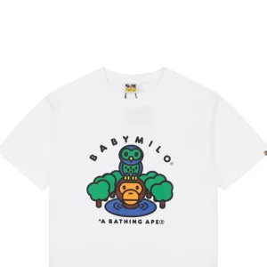 BAPE Owl & Baby Milo Graphic T-Shirt White