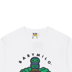 BAPE Owl & Baby Milo Graphic T-Shirt White