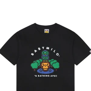 BAPE Owl & Baby Milo Graphic T-Shirt Black
