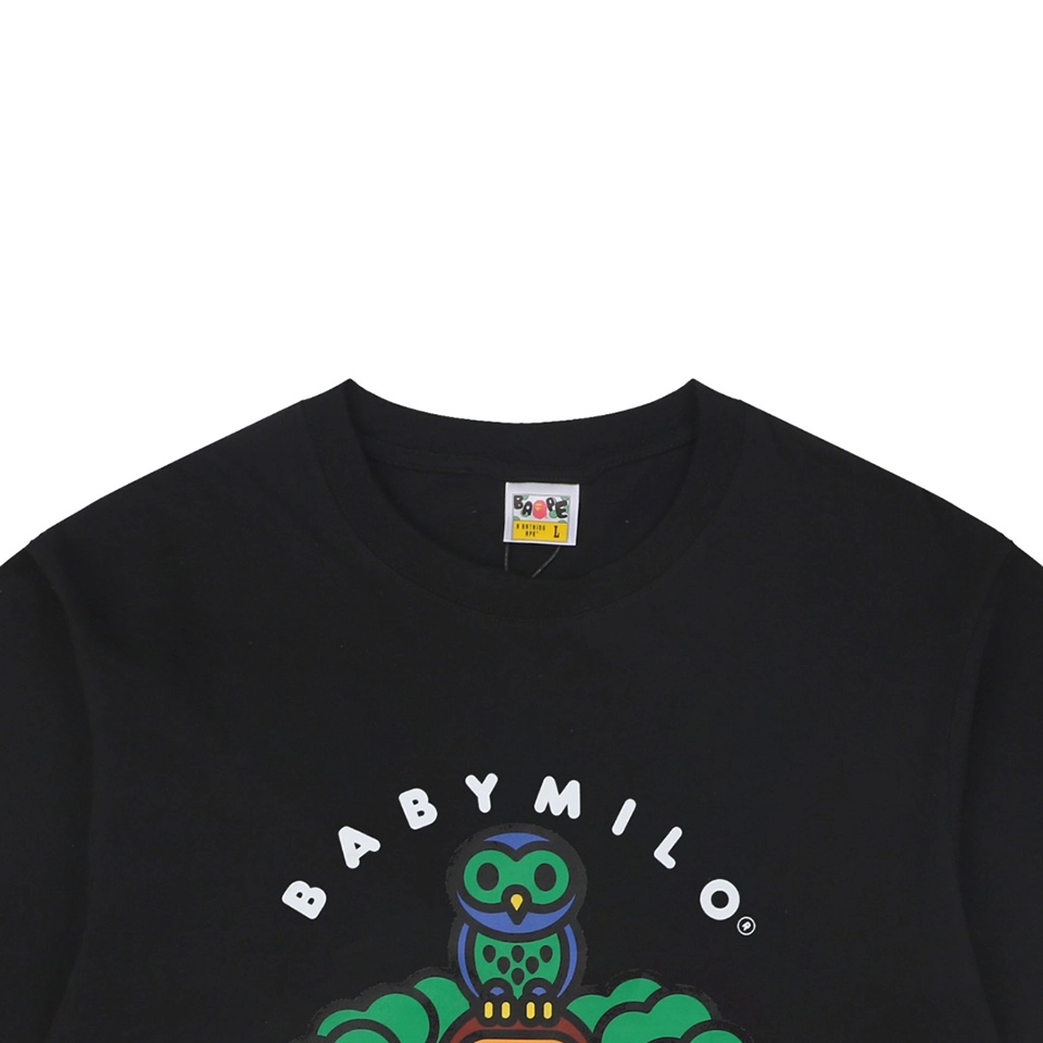 BAPE Owl & Baby Milo Graphic T-Shirt Black