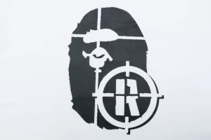 BAPE Target Ape Head Graphic T-Shirt White Front Print