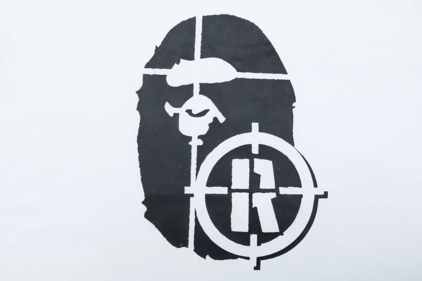 BAPE Target Ape Head Graphic T-Shirt White Front Print