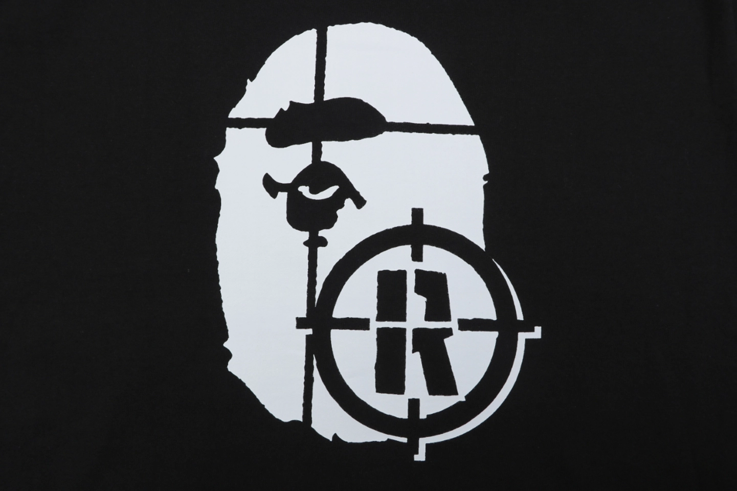 BAPE Target Ape Head Graphic T-Shirt Black Front Print