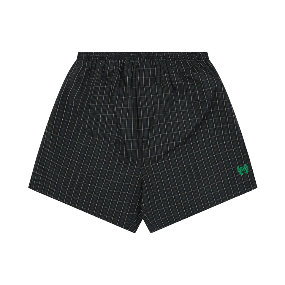 Balenciaga BB Logo Plaid Shorts Front view