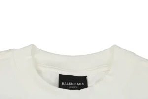 Balenciaga Coca-Cola Logo Embroidery T-Shirt Collar