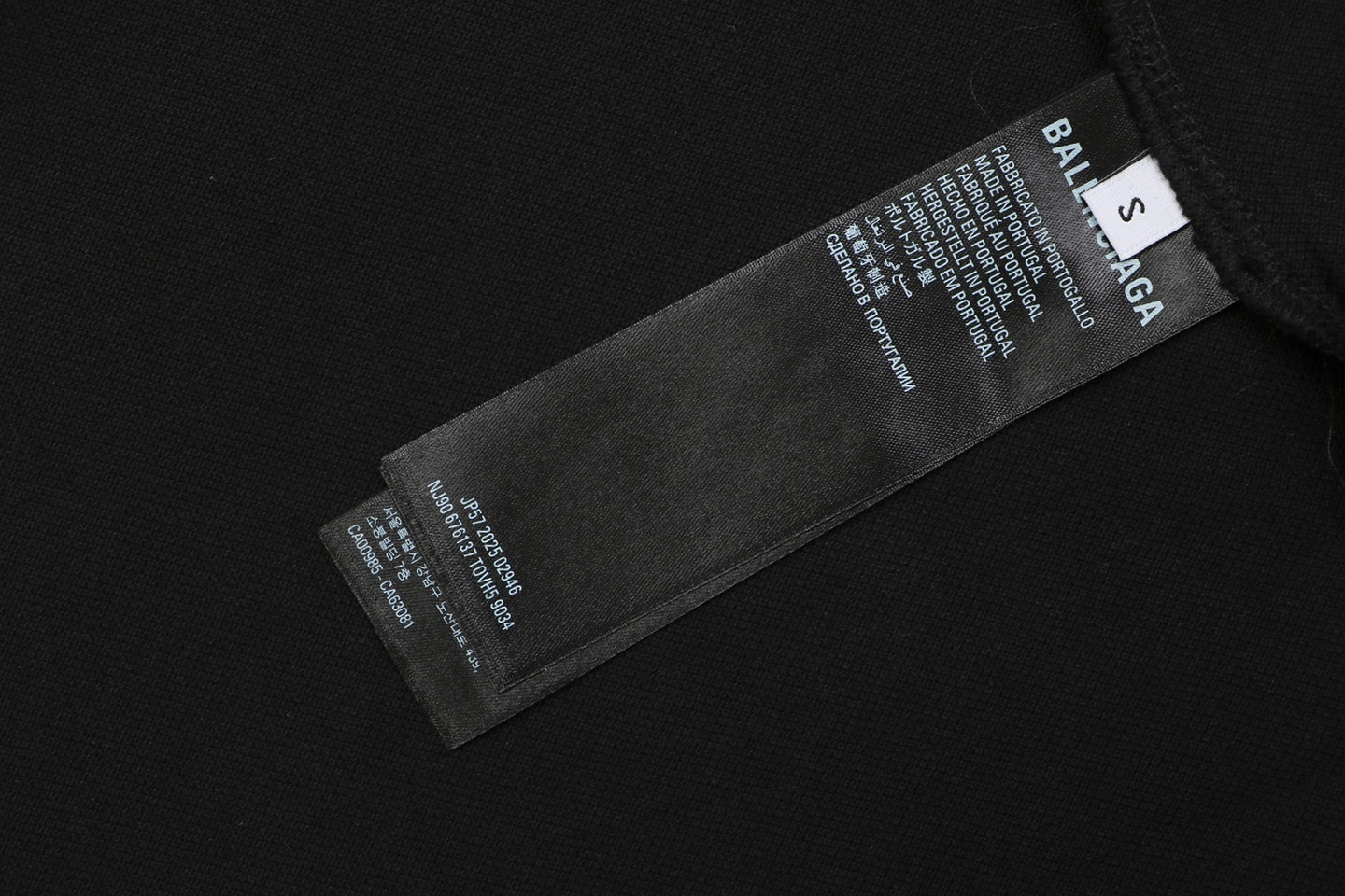 Balenciaga Double B Laurel Embroidered Polo T-Shirt Wash label