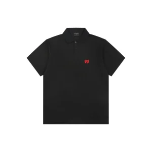 Balenciaga Double B Laurel Embroidered Polo T-Shirt Front view