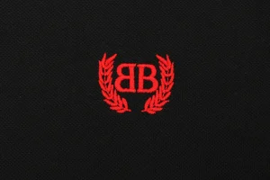 Balenciaga Double B Laurel Embroidered Polo T-Shirt Brand