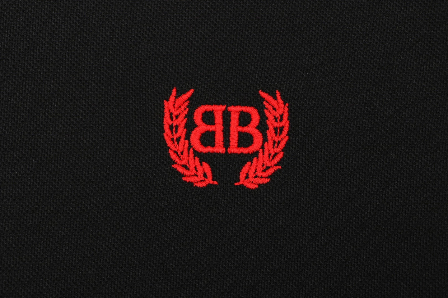 Balenciaga Double B Laurel Embroidered Polo T-Shirt Brand