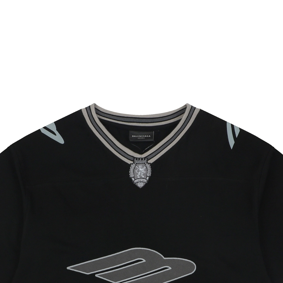 Balenciaga Football Logo Jersey T-Shirt Grey