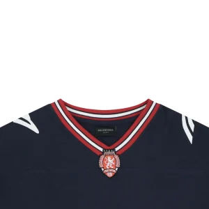 Balenciaga Football Logo Jersey T-Shirt Red
