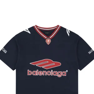 Balenciaga Football Logo Jersey T-Shirt Red
