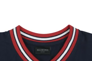 Balenciaga Football Logo Jersey T-Shirt Red Collar