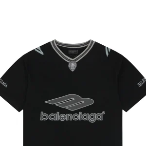 Balenciaga Football Logo Jersey T-Shirt Grey