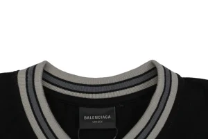 Balenciaga Football Logo Jersey T-Shirt Grey Collar