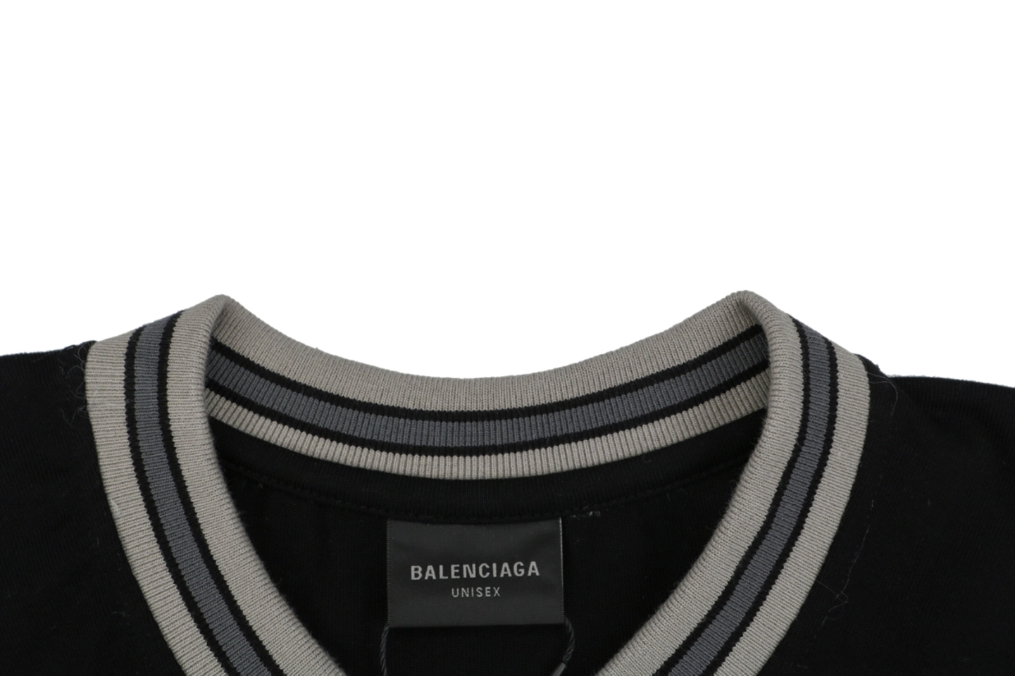 Balenciaga Football Logo Jersey T-Shirt Grey Collar