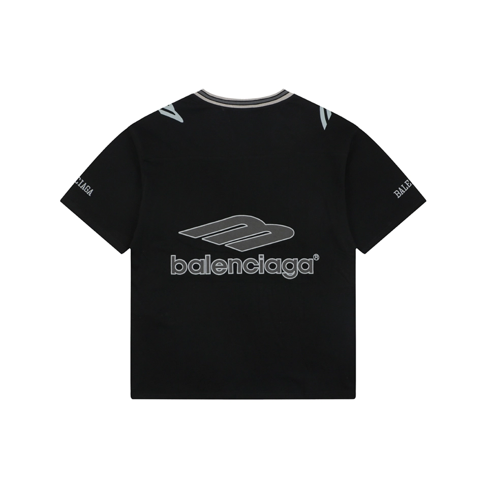 Balenciaga Football Logo Jersey T-Shirt Grey Back view