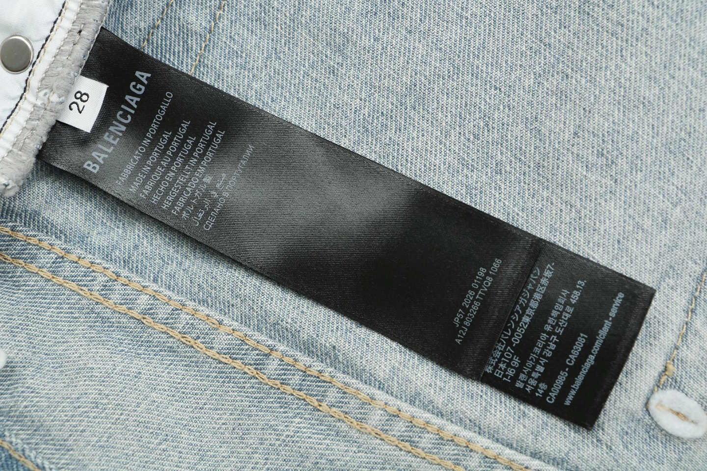 Balenciaga Logo Belt Denim Bermuda Shorts9.jpeg