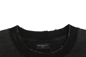 Balenciaga Mirror Logo Paris T-Shirt Black Collar