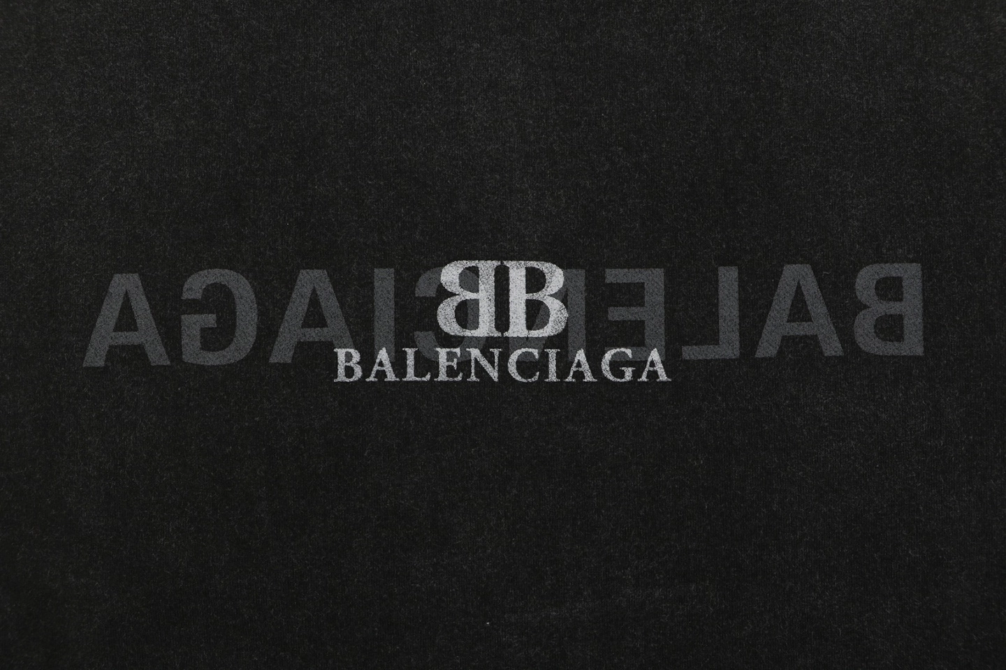 Balenciaga Mirror Logo Paris T-Shirt Black Front Print