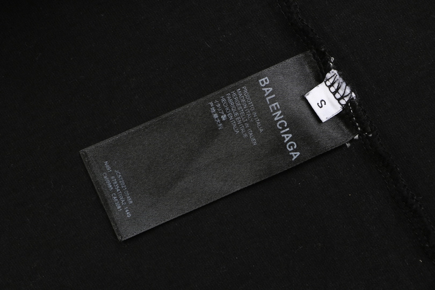 Balenciaga Mirror Logo Paris T-Shirt Black Wash label