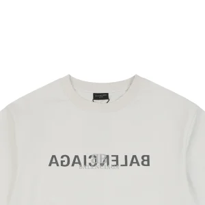 Balenciaga Mirror Logo Paris T-Shirt Grey