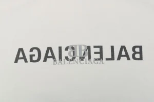 Balenciaga Mirror Logo Paris T-Shirt Grey Front Print