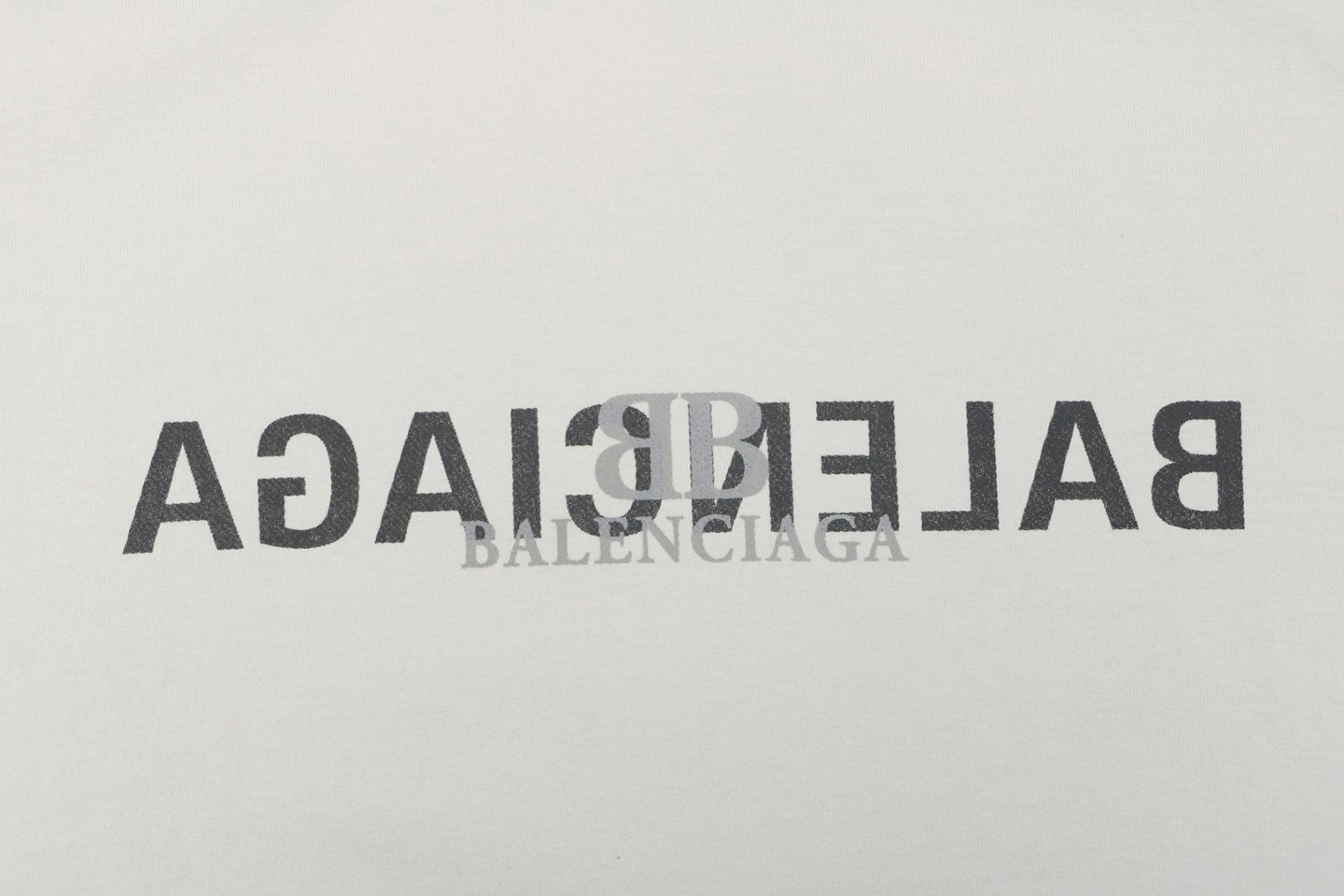 Balenciaga Mirror Logo Paris T-Shirt Grey Front Print