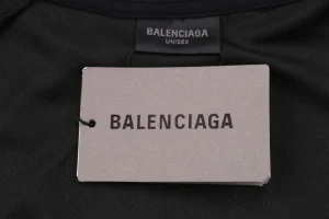 Balenciaga Paris 10 Football Jersey T-Shirt Black Brand label