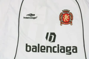 Balenciaga Paris 10 Football Jersey T-Shirt White Front Print