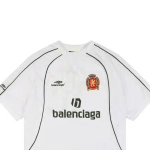 Balenciaga Paris 10 Football Jersey T-Shirt White