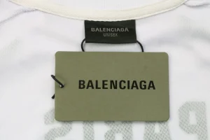 Balenciaga Paris 10 Football Jersey T-Shirt White Brand label