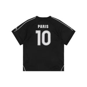 Balenciaga Paris 10 Football Jersey T-Shirt Black Back view