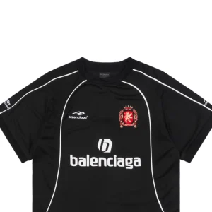 Balenciaga Paris 10 Football Jersey T-Shirt Black