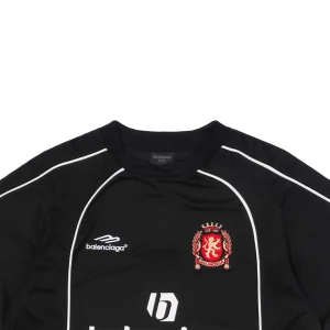 Balenciaga Paris 10 Football Jersey T-Shirt Black